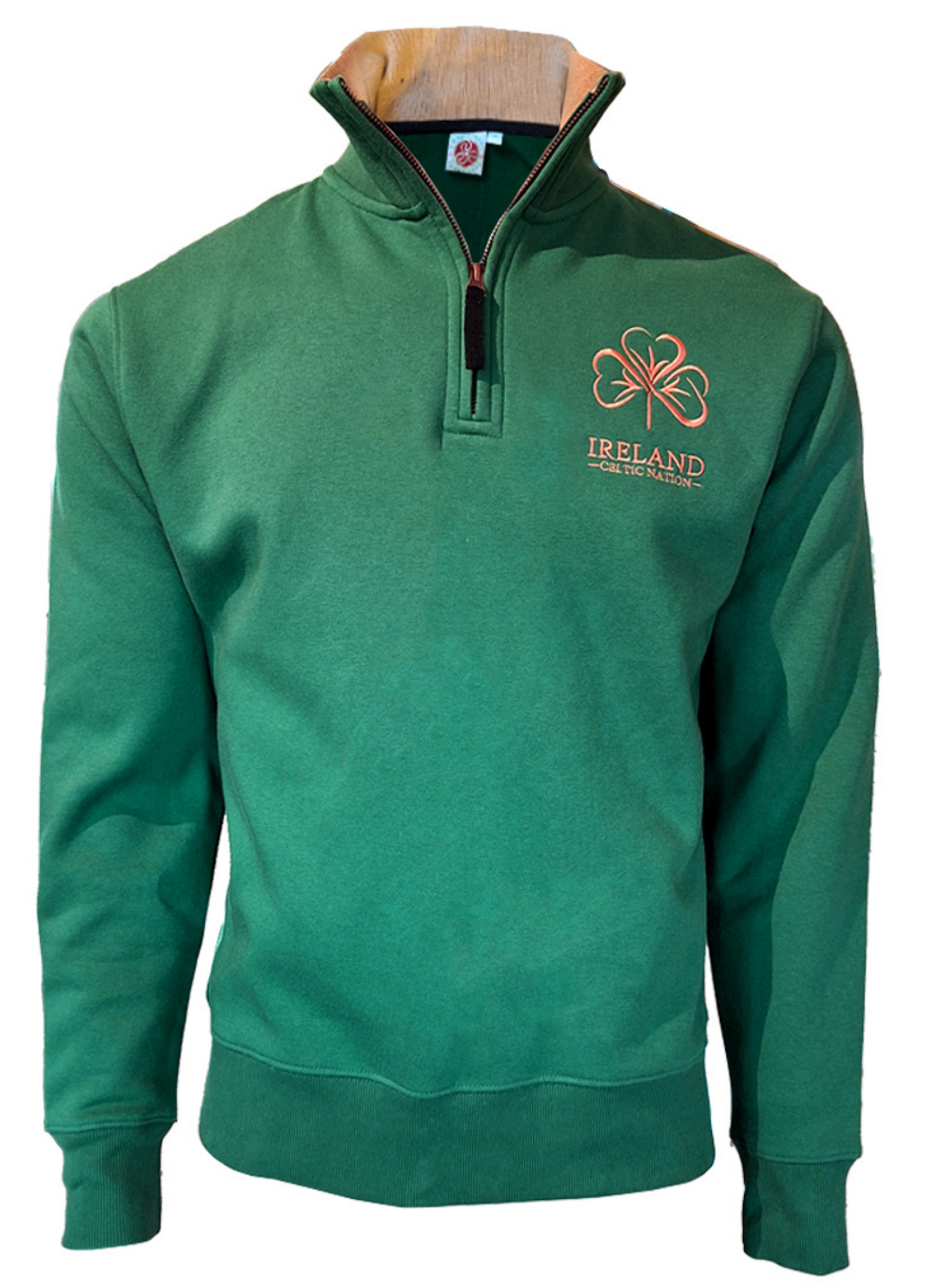 Shamrock Ireland 1/4 Zip Sweater in Azure Green | Blarney